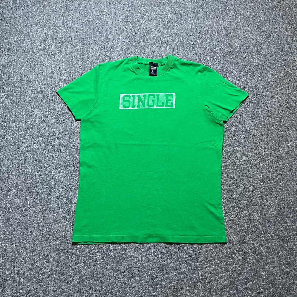 Vintage Abercrombie & Fitch T Shirt Large Green Single Graphic Muscle Tee Y2K